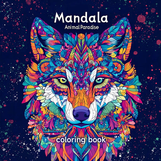 Mandala Animal Paradise – Färgläggningsbok för Vuxna och Tonåringar – Stresslindring och Kreativ Avkoppling