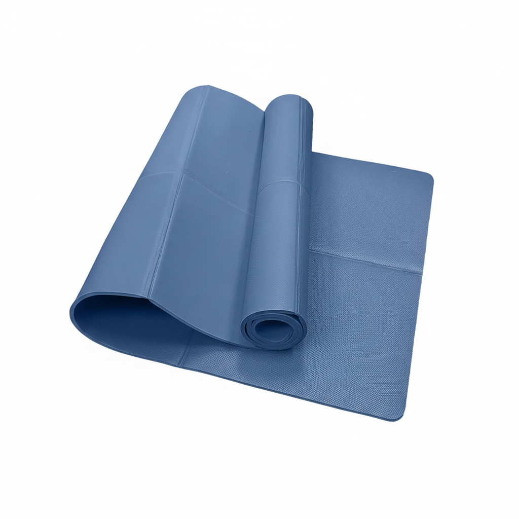Blå yogamatta utan text och modell