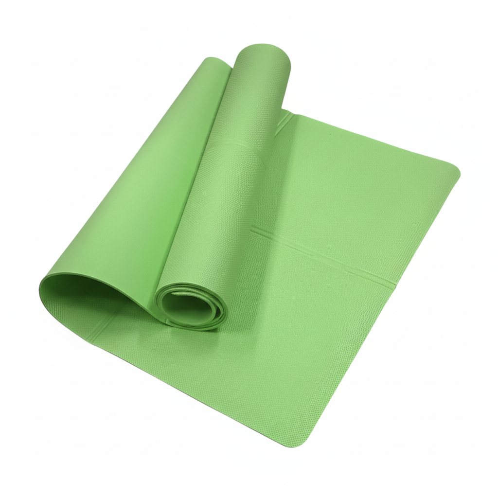 Grön yogamatta utan modell