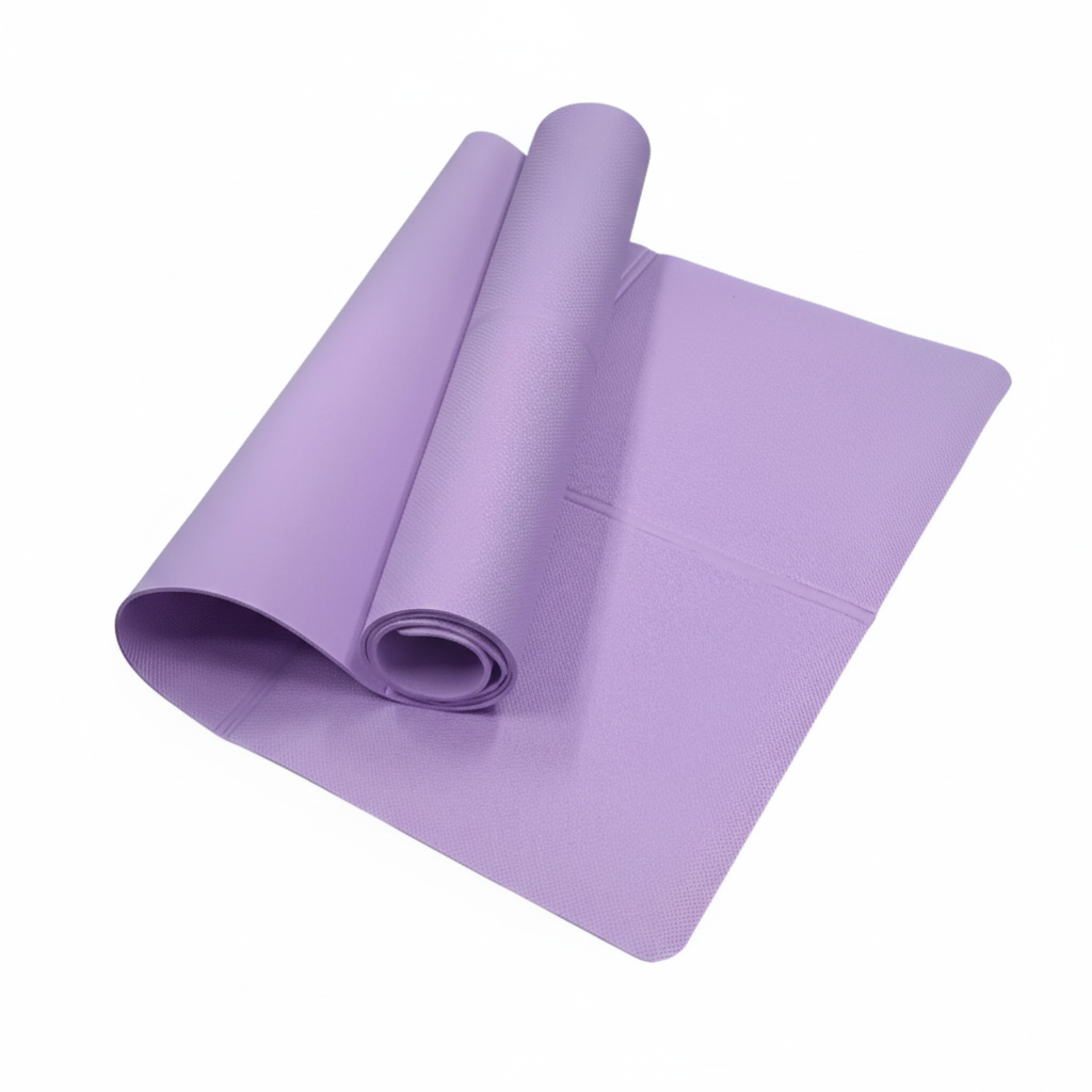 Lila yogamatta utan modell