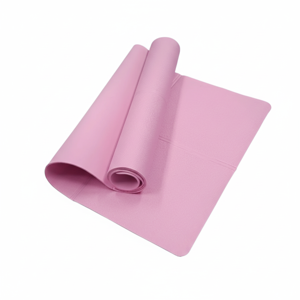 Rosa yogamatta utan modell