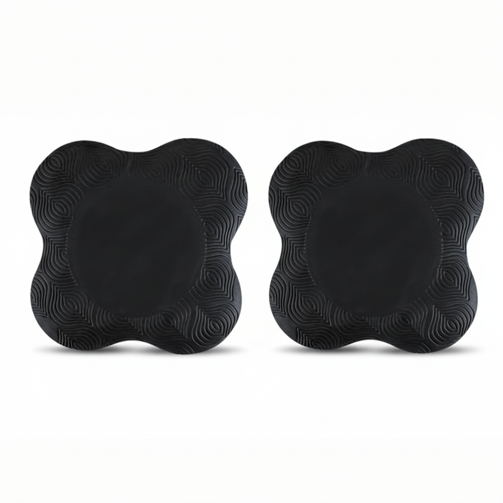 Svarta knäskydd utan text