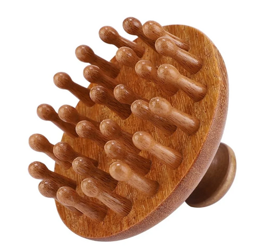 Massagekam i naturligt sandelträ – Scalp & Body